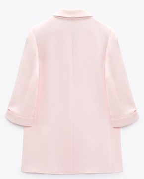 Длинный пиджак с закатанными рукавами ZARA L