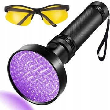 PURPLE TORCH 100 LED UV LAMP САМЫЕ МОЩНЫЕ ОТРАЖАТЕЛИ СВЕТА ОЧКИ