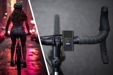 НАБОР МОЩНЫХ ВЕЛОСИПЕДНЫХ ЛАМП ПЕРЕДНЯЯ ЗАДНЯЯ СВЕТОДИОДНАЯ ВОДОНЕПРОНИЦАЕМАЯ USB-БАТАРЕЯ