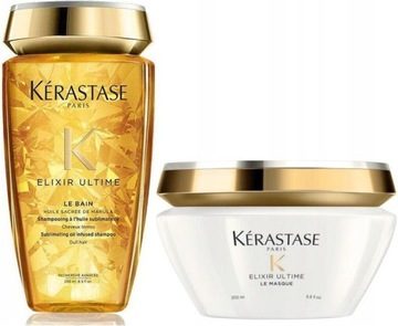 Kerastase Elixir Ultime szampon 250ml + maska 200ml blask i połysk włosy