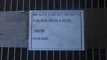 CHLADIČ KLIMA KLIMATIZACE MERCEDES W220 4.0CDI