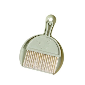 Набор мини-веников для мусора Минималистский настольный зеленый