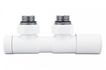Zawory regulacyjne 50mm TWINS biały mat prawy