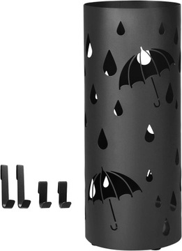 Stojak na parasole parasolnik z ociekaczem metal