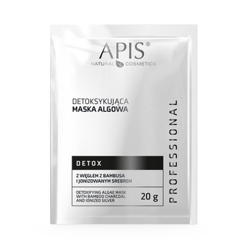 Apis Detox Maska algowa detoksykująca z węglem jonizowanym srebrem twarzy