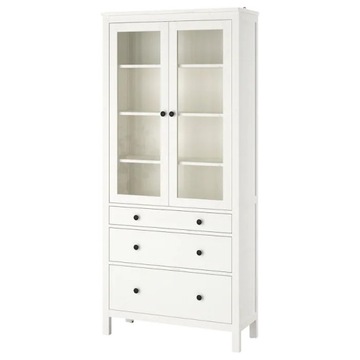 IKEA HEMNES witryna 3 szuflady 90x197 BIAŁA BEJCA