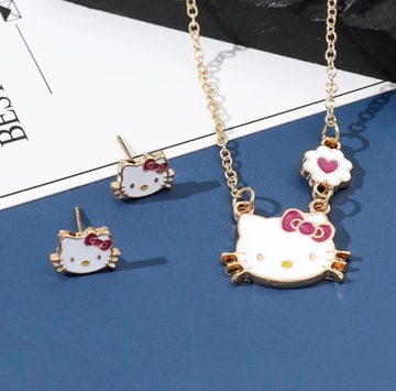 Комплект колье и сережек для девочек Hello Kitty Cat Set