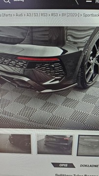 Audi RS3 ЗАДНИЕ БОКОВЫЕ РАЗДЕЛИТЕЛИ Maxton RS 3 8Y Познань