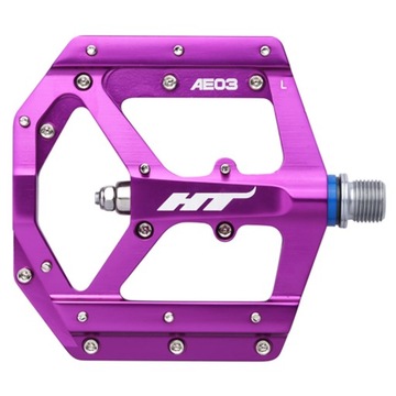ULTRAPŁASKIE PEDAŁY PLATFORMOWE HT AE03 - Purple # DH Enduro FR Dirt