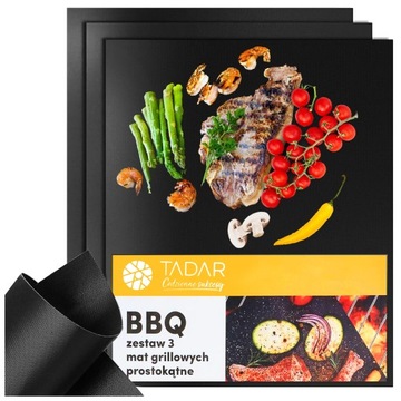 MATA TEFLONOWA NA GRILLA TACKA DO PIECZENIA BBQ X3