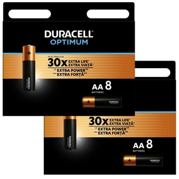 16x Baterie Alkaliczne Duracell Optimum AA LR6