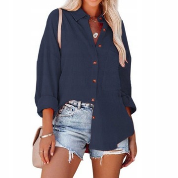 KOSZULA DAMSKA MUŚLINOWA LUŹNA OVERSIZE,3XL