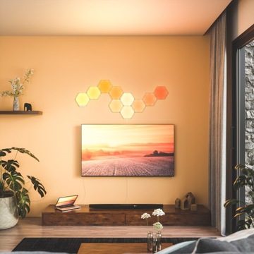 Набор Nanoleaf Shapes Hexagons из 9 декоративных современных светодиодных панелей