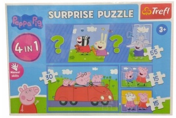 Surprise Puzzle ŚWINKA PEPPA 4 w 1 TREFL 91864