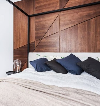 Fornirowane okładziny ścian, drzwi ukryte