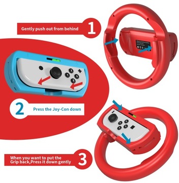 2 рулевых колеса + держатель 2 в 1 для переключателя Nintendo/переключателя OLED Mario Kart