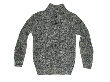 Nutmeg sweter chłopięcy pólgolf melanż vintage 6-7 lat 116 122