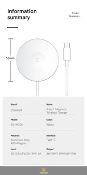 15W Magnetic Wireless Charger For iPhone 14 13 12 For Airpods Pro