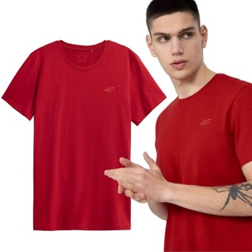 T-shirt Koszulka Męska Sportowa 4F Bawełniana Basic Na Co Dzień