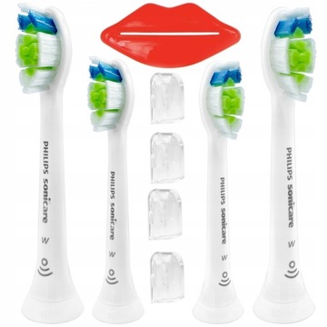 4x KOŃCÓWKA PHILIPS HX6064 SONICARE DIAMOND CLEAN + DODATKI