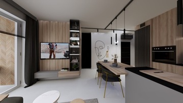 3D ВИЗУАЛИЗАЦИЯ И КОНЦЕПЦИЯ ВАННОЙ КУХНИ-ГОСТИНОЙ