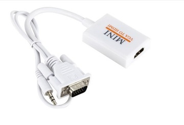Конвертер изображения с VGA + аудиоразъем 3,5 мм на HDMI