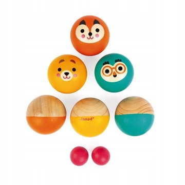 Janod Drewniane Boule Happy Garden 6 Kul dla Dziec