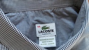 LACOSTE DEVANLAY Koszula męska Classic Fit LOGO XXL