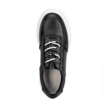 WITTCHEN женские кожаные кроссовки черного цвета