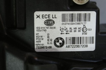 BMW 1 F20 F21 11-15R. LEVÝ SVĚTLO PŘEDNÍ OBYČEJNÁ