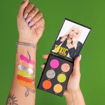 INGRID COSMETICS TOXIC НАБОР, ПАЛИТРА ТЕНЕЙ + ПОДВОДКА ДЛЯ ГЛАЗ