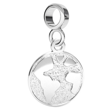 CHARMS ZAWIESZKA MAPA ŚWIATA srebro 925