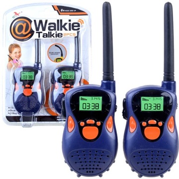 WALKIE TALKIE KRÓTKOFALÓWKA ZASIĘG 100 M `GRANATOWY RADIOTELEFON DLA DZIECI