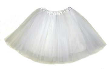 SPÓDNICZKA TIULOWA z podszewką SPÓDNICA 40 cm 7-16 lat biała