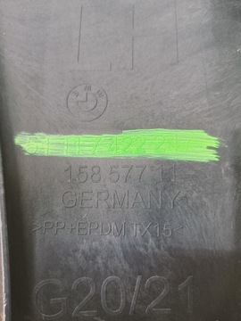 BMW 3 G20 G21 DRŽÁKY VÝZTUHA NÁRAZNÍKU LEVÝ PŘEDNÍ 51117422247