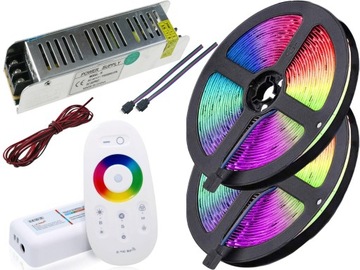 ZESTAW 10M RGB 600 LED 60/M Taśma 5050 BIAŁY IP20