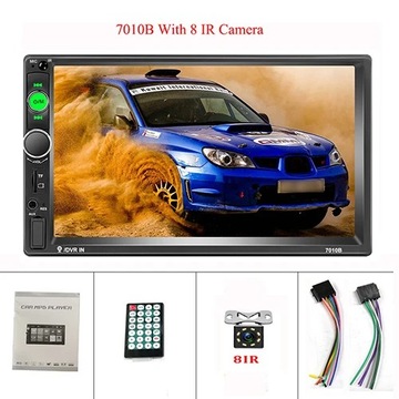 7010B Z 8 stylami IR Radio 2 Din MP5 7 Bluetooth FM Aux