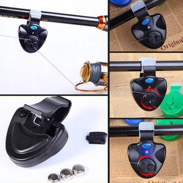 Звуковой сигнал для рыбалки, со светодиодным индикатором, 2 шт.