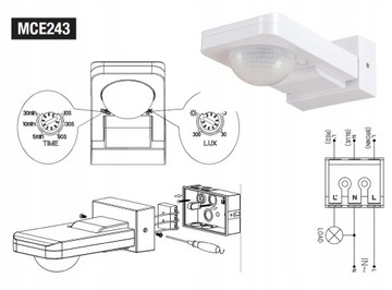 Датчик движения 360 градусов IP65 для светодиодов BYDGOSZCZ