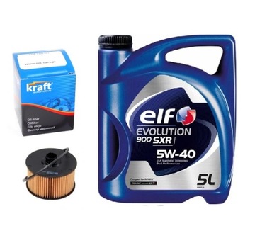 FILTR + olej ELF 5w40 SXR 5l RENAULT Captur 0,9 TCe 90KM