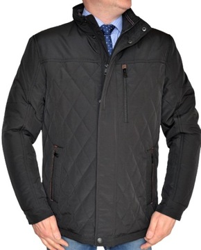 Kurtka Męska Wiosenna Jesienna Przejsciowa Pikowana Duża PREMIUM 5XL Czarna