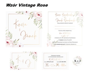 ZAPROSZENIA ŚLUBNE Ślub Boho RSVP 4w1 Twój Tekst!