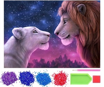 HAFT DIAMENTOWY MOZAIKA DIAMENTOWA 5D KRÓL LEW
