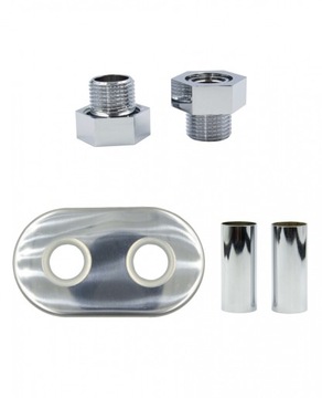 Rozety + tuleje + złączki GZ1/2 x GW3/4 chrom
