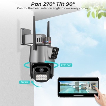 Wi-Fi КАМЕРА Поворотная на 360° В помещении На открытом воздухе