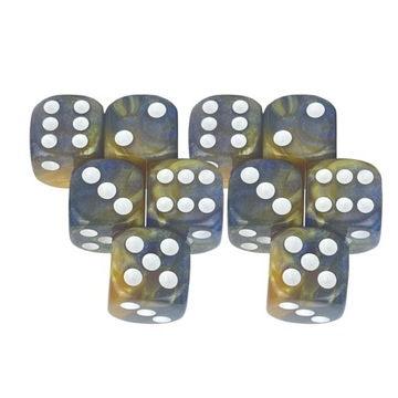 НАБОР ИЗ 25 КУБИКОВ D6 для РПГ, ШЕСТИГРАННЫЕ КУБИКИ «РУСАЛКА БЛОНДИНКА», 1,6 СМ.