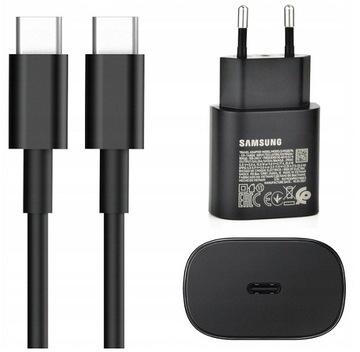 Szybka Ładowarka Sieciowa Samsung 25W Galaxy A15 / A25 / S24 + Kabel USB-C