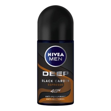 Nivea Deep Black Espresso antyperspirant roll-on męski 50ml