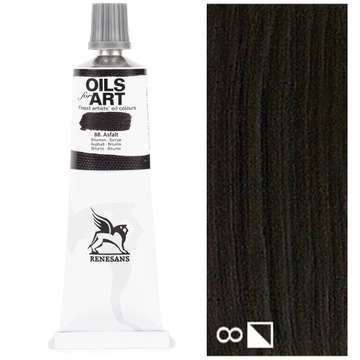 Farba Olejna OILS FOR ART artystyczny Renesans czarny black 60ml 88 ASFALT