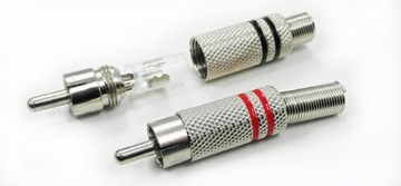 2 sztuki wtyk RCA chinch na kabel